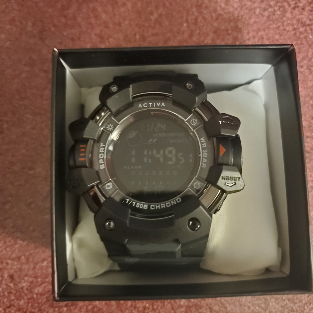 Activa Armour X Invicta Men's 50mm  Black Digital Watch ACW8050MC-003 w/ Case